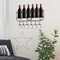 Black Iron Wall-Mounted Wine Rack for 5–6 Bottles and Glasses – Space Saving